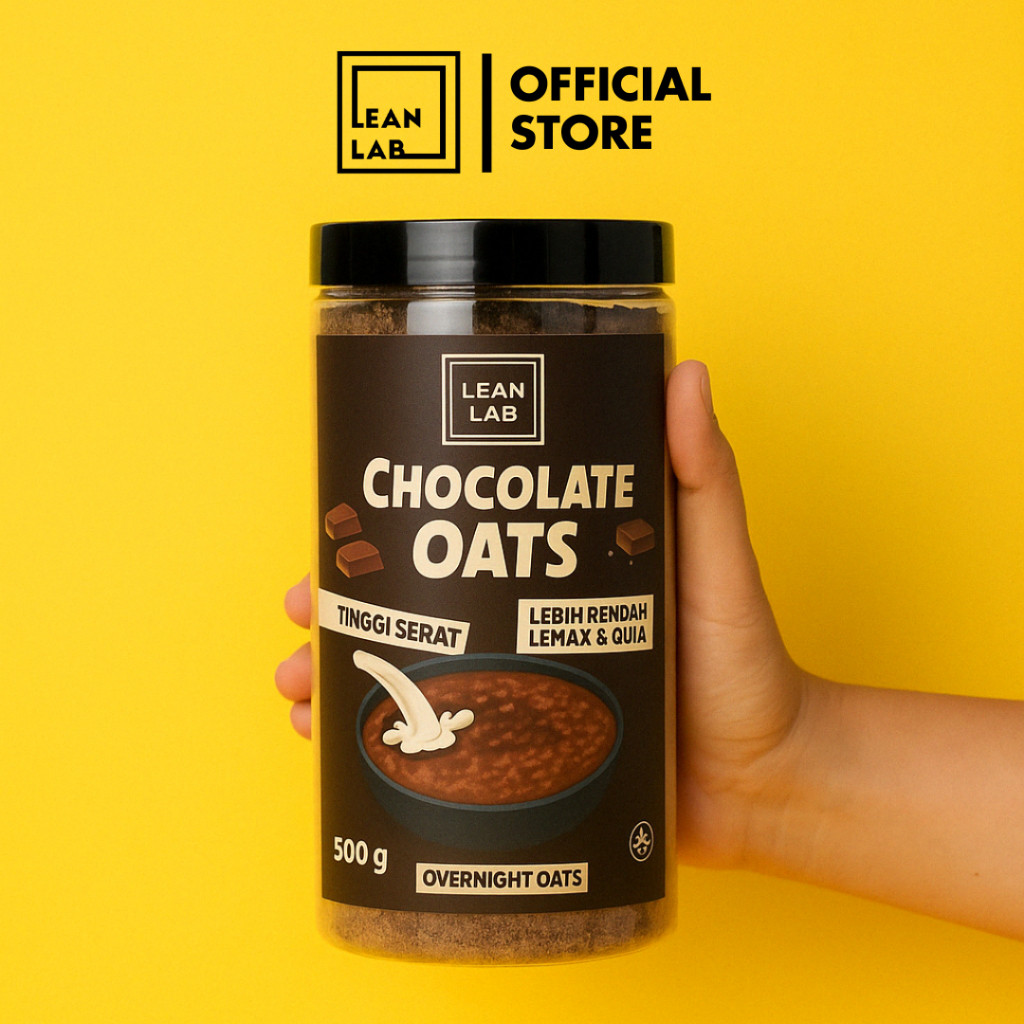 

New Lean Lab Instant Oats 500gr (Chocolate/Cinnamon/Strawberry)Premium