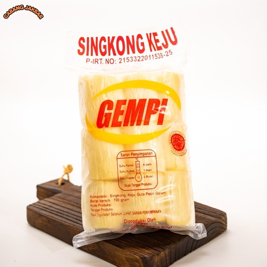 

Singkong Keju Frozen Siap Goreng Merk Gempi