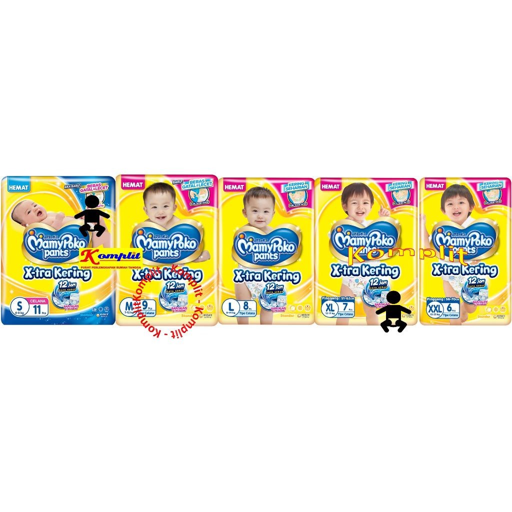 MAMYPOKO PANTS XTRA KERING S11 / M9 / L8 / XL7 / XXL6