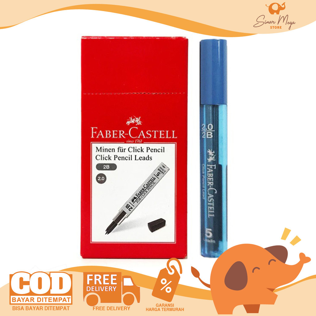 

Faber Castell Isi Pensil 2.0 2B / Refill Mechanical Pencil Leads Click