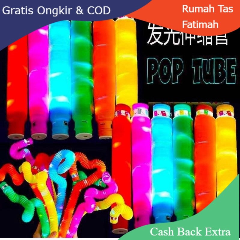 Promo MAINAN POP LED / SELANG LAMPU / POP TUBES LED / POP PIPES / VIRAL TUBE ID LED TOYS By Rumah Ta