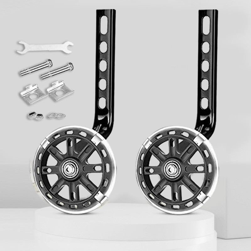 2pcs/Set Roda Bantu Sepeda Anak 12 Kuat Roda Sepeda Anak Samping  Universal Roda Tambahan Sepeda Ana