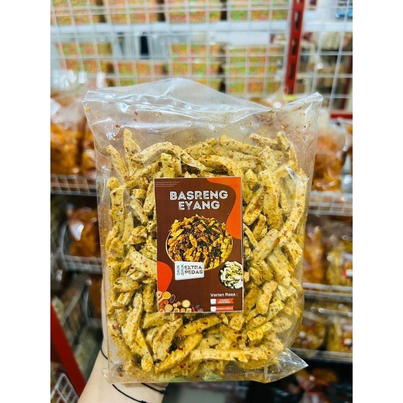 

Basreng Eyang Daun Jeruk Extra Pedas