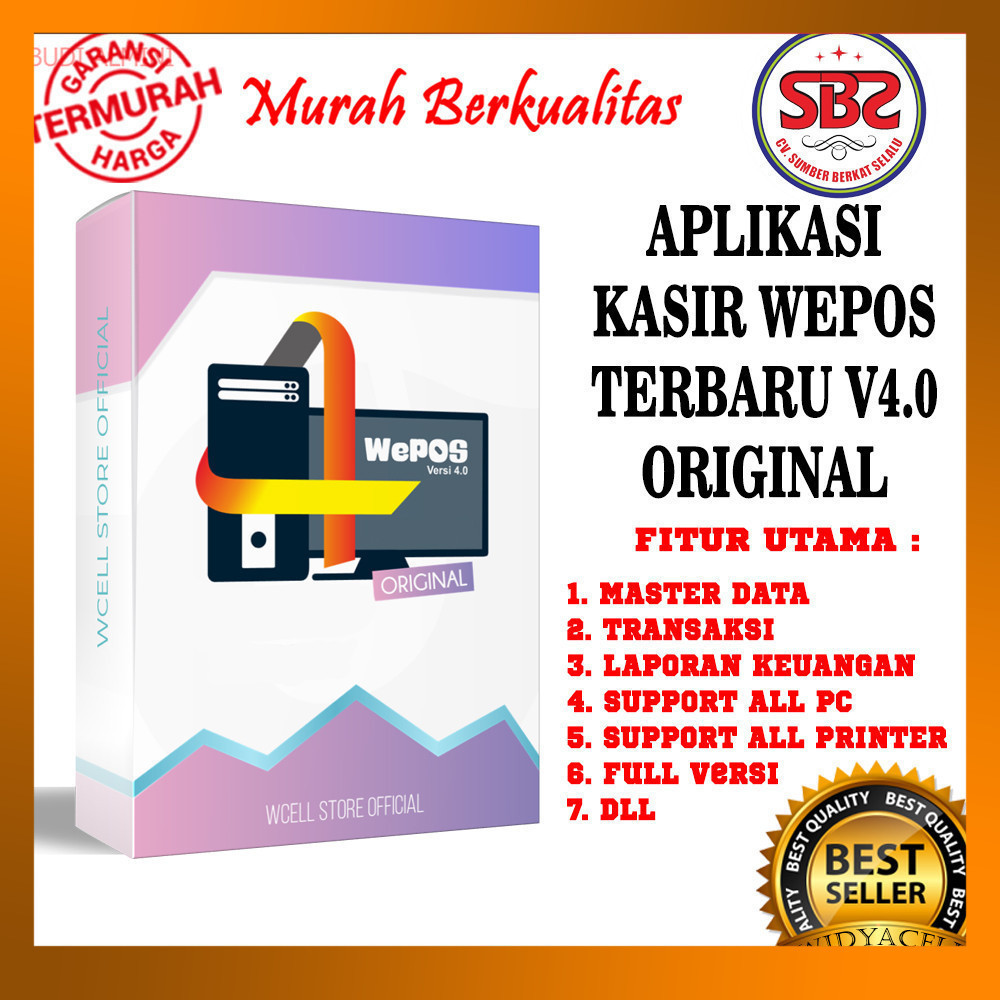 WEPOS 4.0 ORIGINAL SOFTWARE PROGRAM APLIKASI KASIR WePos 4.0 mirip iPos 4.0.3.7 Original 100% SUPPOR