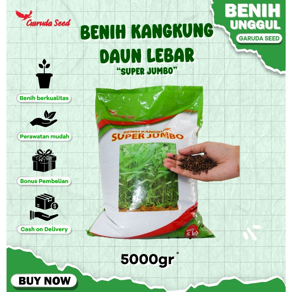 PG32RW Benih Bibit Kangkung Daun Lebar Super Jumbo 5 Kg Garuda Seed