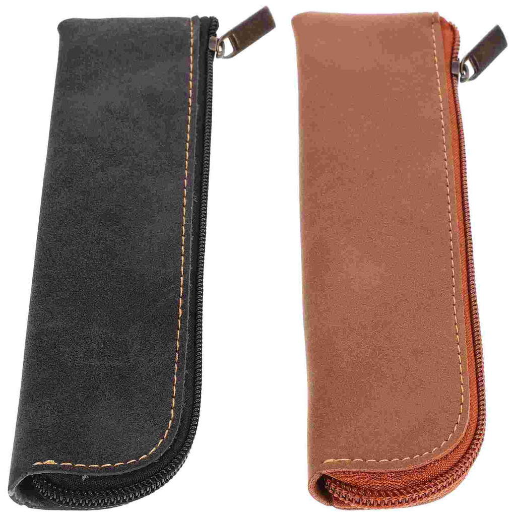 

Nubuck Pen Case Slim Pencil Cases Mini Pouch for Girls Small Bag Pencils