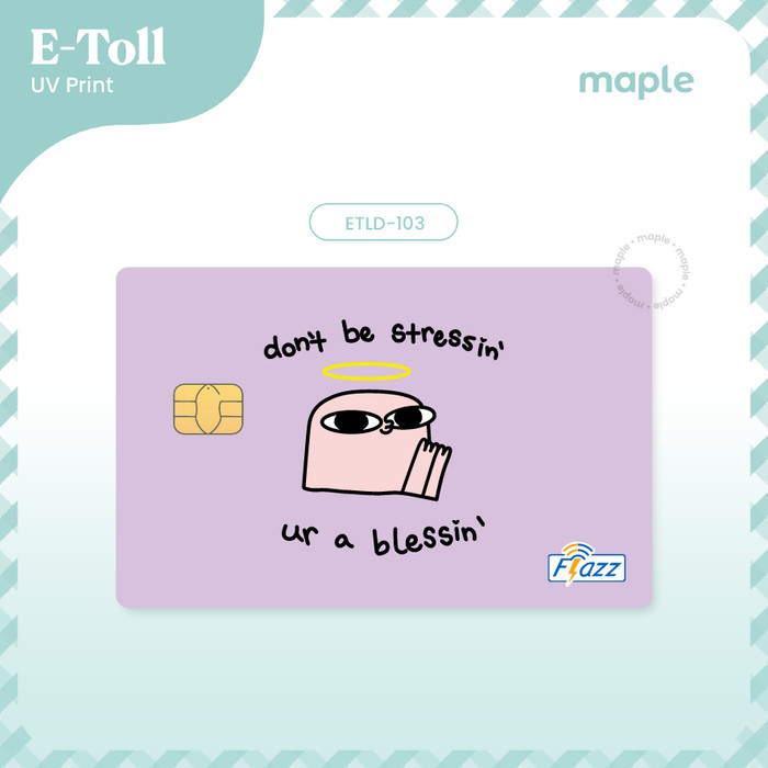Maple Pink Meme Emoney Kartu Etoll E-toll E-Money Flazz BCA Gen 2 Brizzi Tapcash