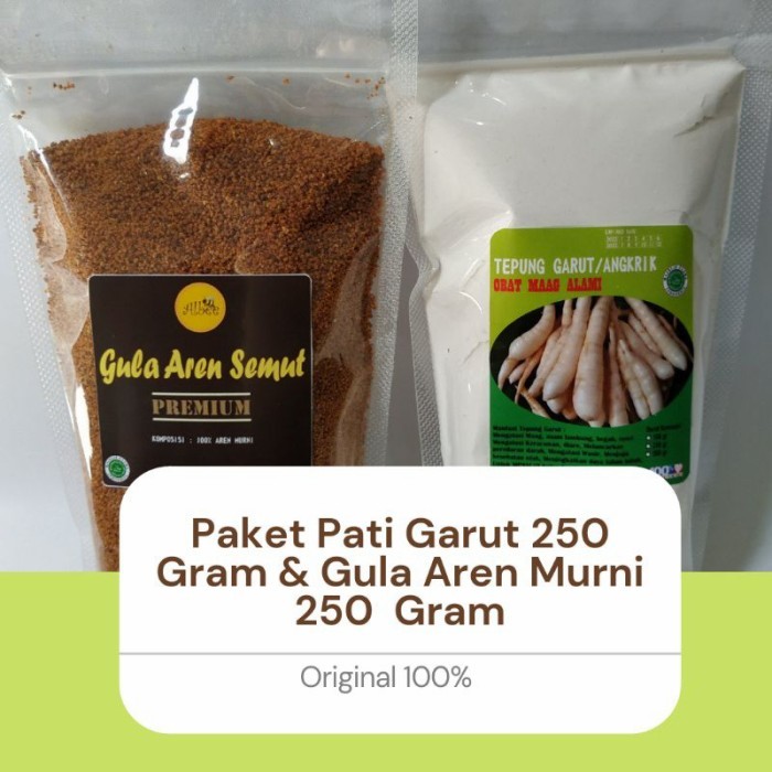 

PAKET PATI ASAM LAMBUNG/TEPUNG GARUT DAN GULA AREN SEMUT MURNI 250/25