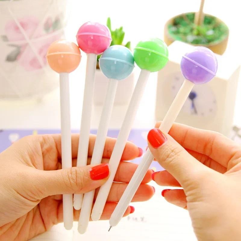 

36pcs Korean Stationery Creative Cute Lollipop Neutral Pen Creative Needle Pens Signature Pen Black Ink Writing Wholesale