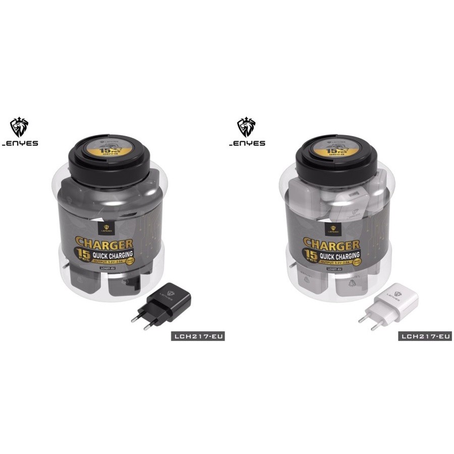 Batok Kepala Charger Lenyes LCH-217 QC2.0A Quick Charging adater LCH217 Toples isi 15pcs