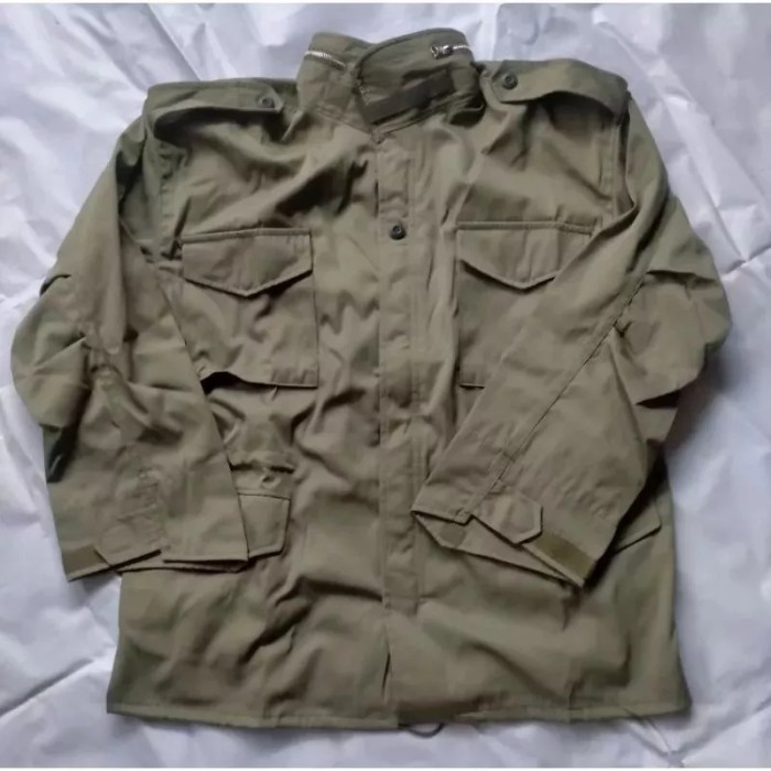 Jaket Army M65 Jaket Military Vintage Jaket Keren Army Look - Hijau, L