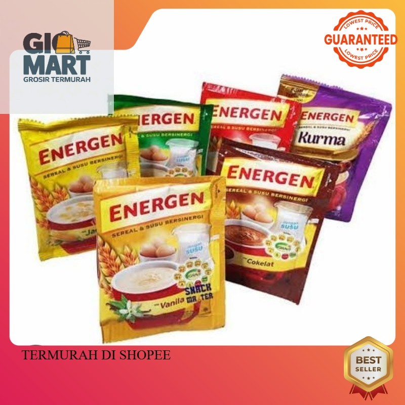 

Energen Sereal dan Susu / Minuman Energen Sereal 30 gram isi 10 pcs