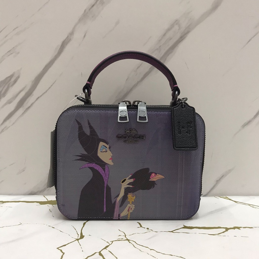 Coach X Disney Maleficent Box Crossbody Black Multi