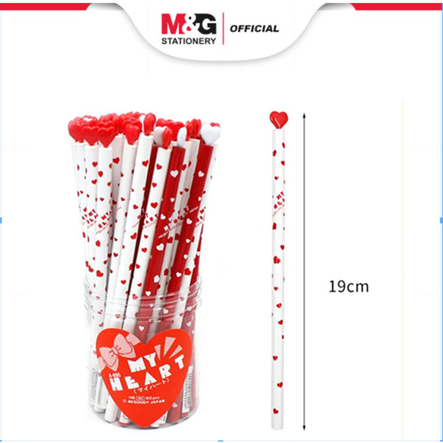 

M&G Heart Ball Pen Lucu / Cute Gel Pen Isi 0.7mm Blue