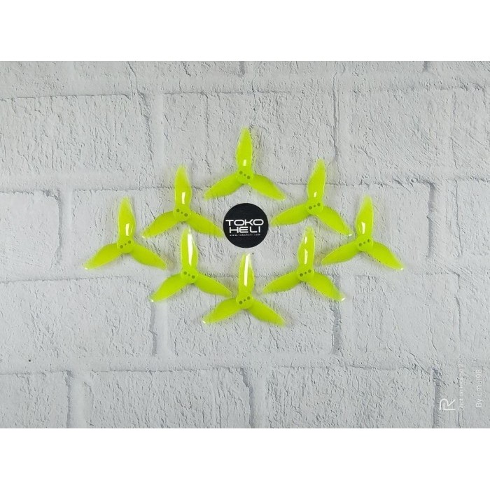 4 Pair Gemfan Hurricane 2023 3 Blade 2" Propeller - Yellow