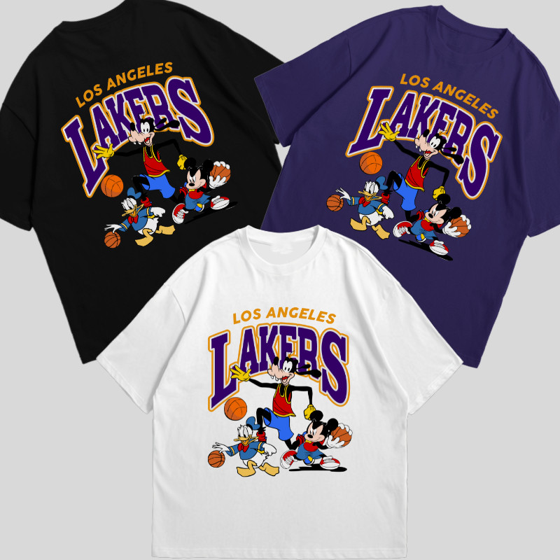 GENTIL - T-Shirt Oversize LAKERS Unisex Original Bisa Cod