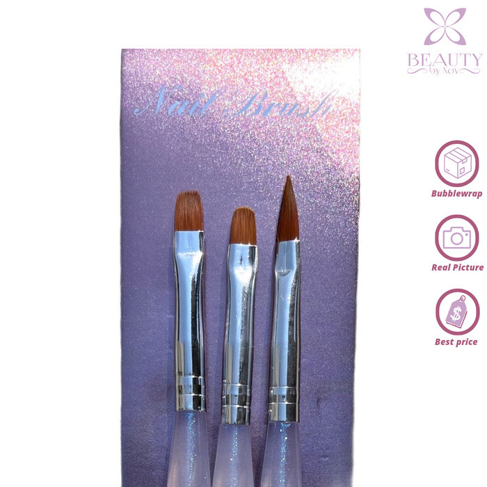 

AURORA BRUSH SET Kuas Nail Art Lukis - AURORA 3pcs