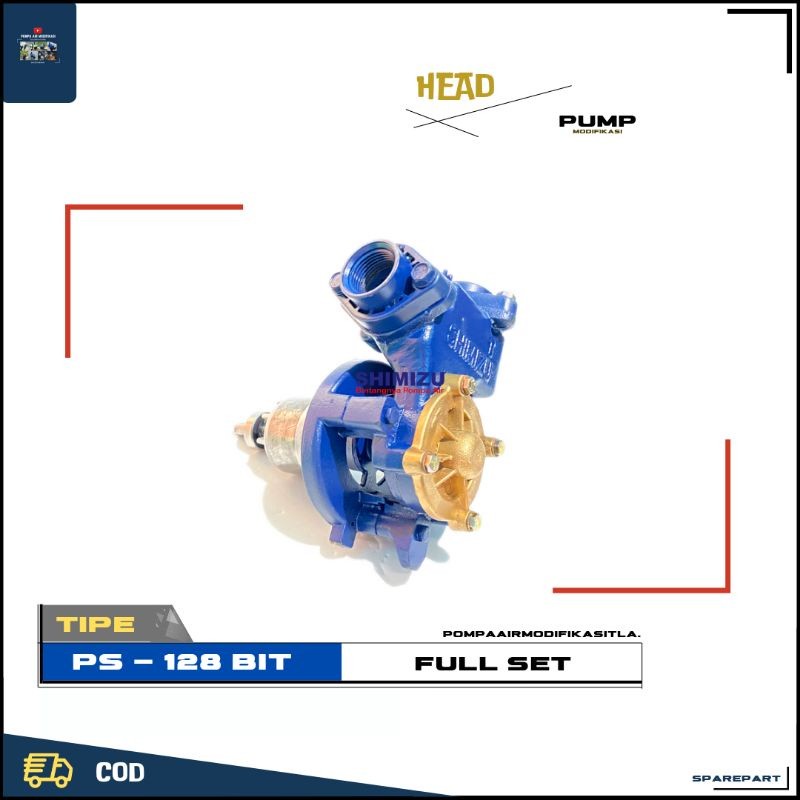 SPAREPART ALKON KEONGAN POMPA AIR SHIMIZU PS 128 BIT FULL SET