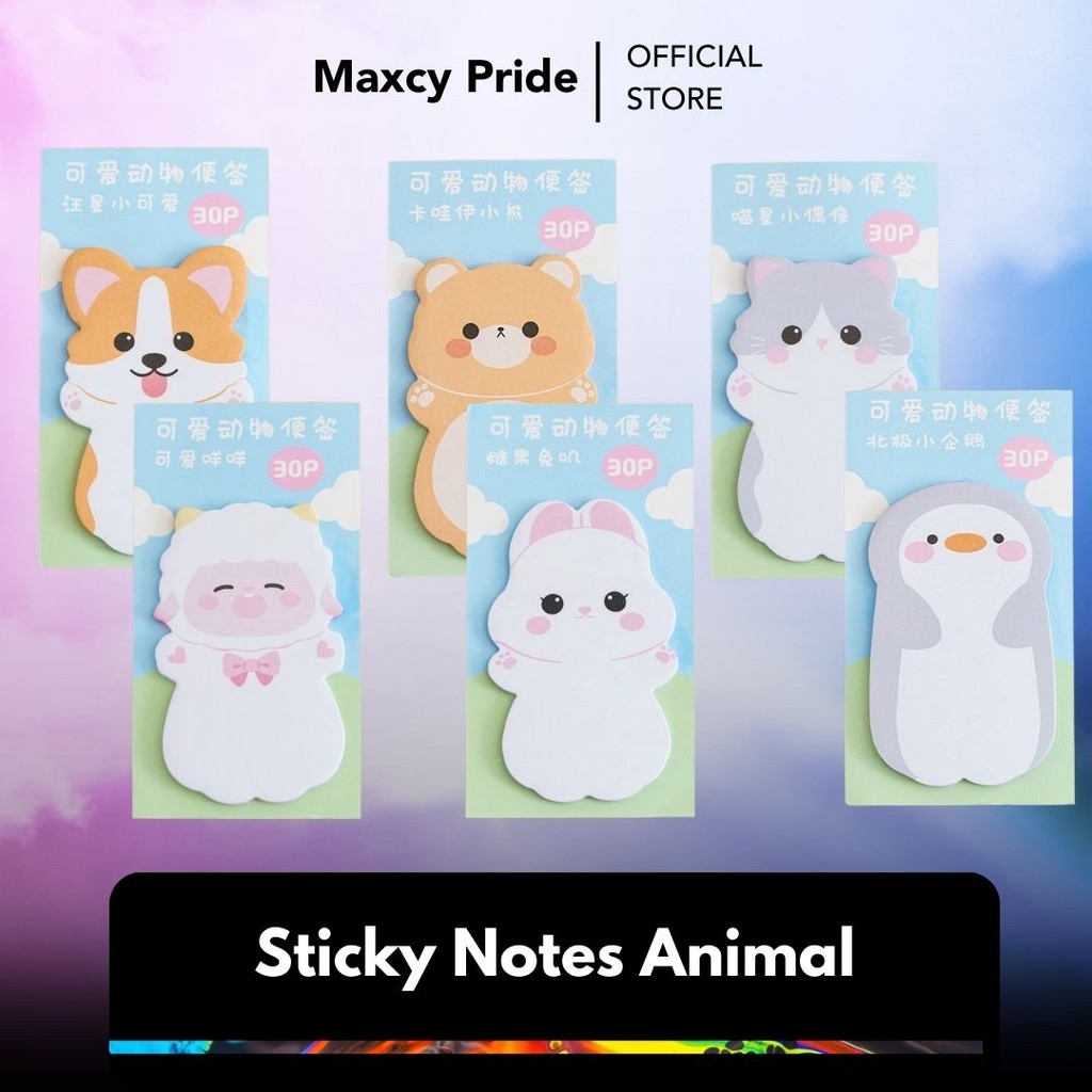 

Memo Sticky Notes Motif Zoo Animal Buku Catatan Kecil Mini Book Karakter Lucu