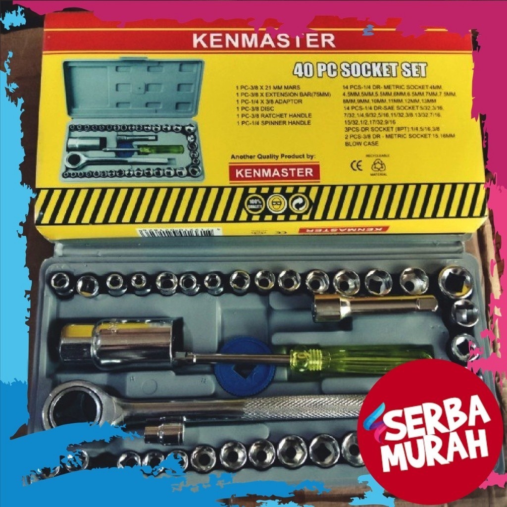 Kenmaster Aiwa Kunci Sok Shock Sok Set 40pcs