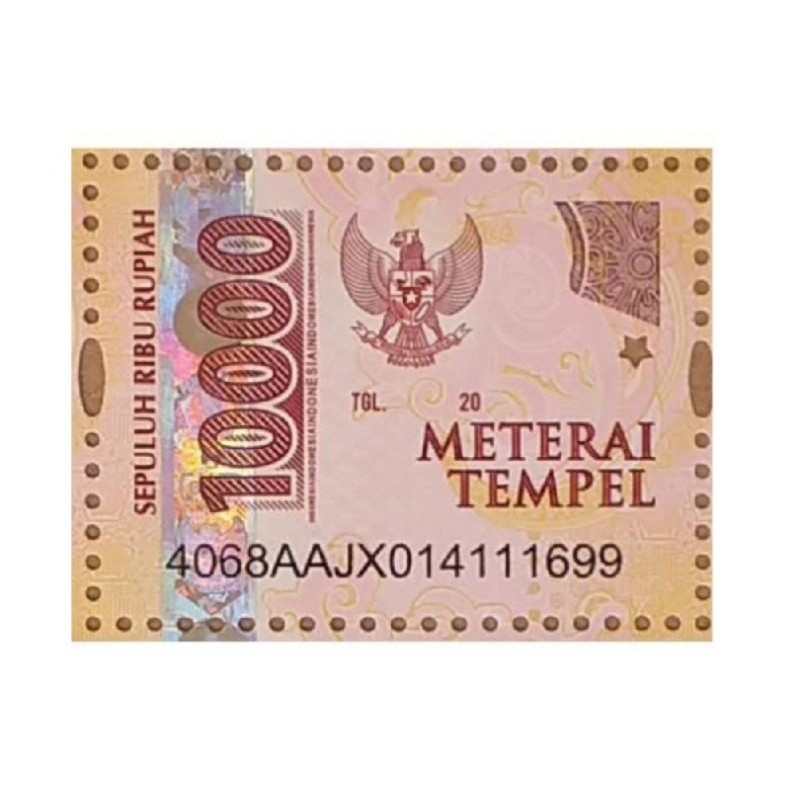 

MATERAI 10000 ASLI PCS POS ORIGINAL ( PER 30 PCS/KEPING) RESMI PERURI