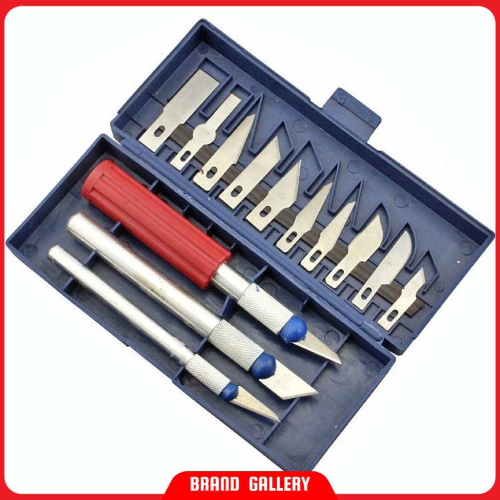 

KNIFEZER Set Pisau Ukir Seni 13 in 1 Crafting Knife 3 Handle - A-003