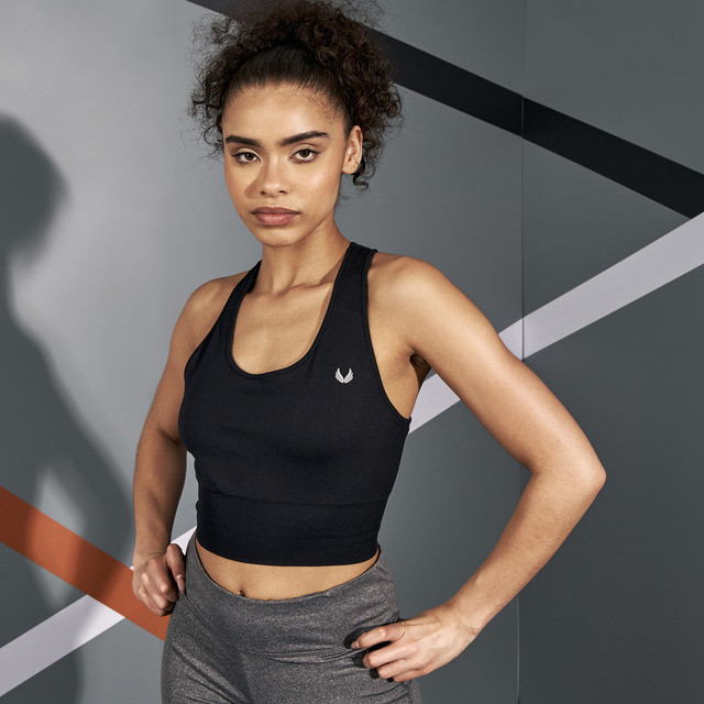 Max Fashions Underwear Seamless Racerback Sports Bra with Logo Detail