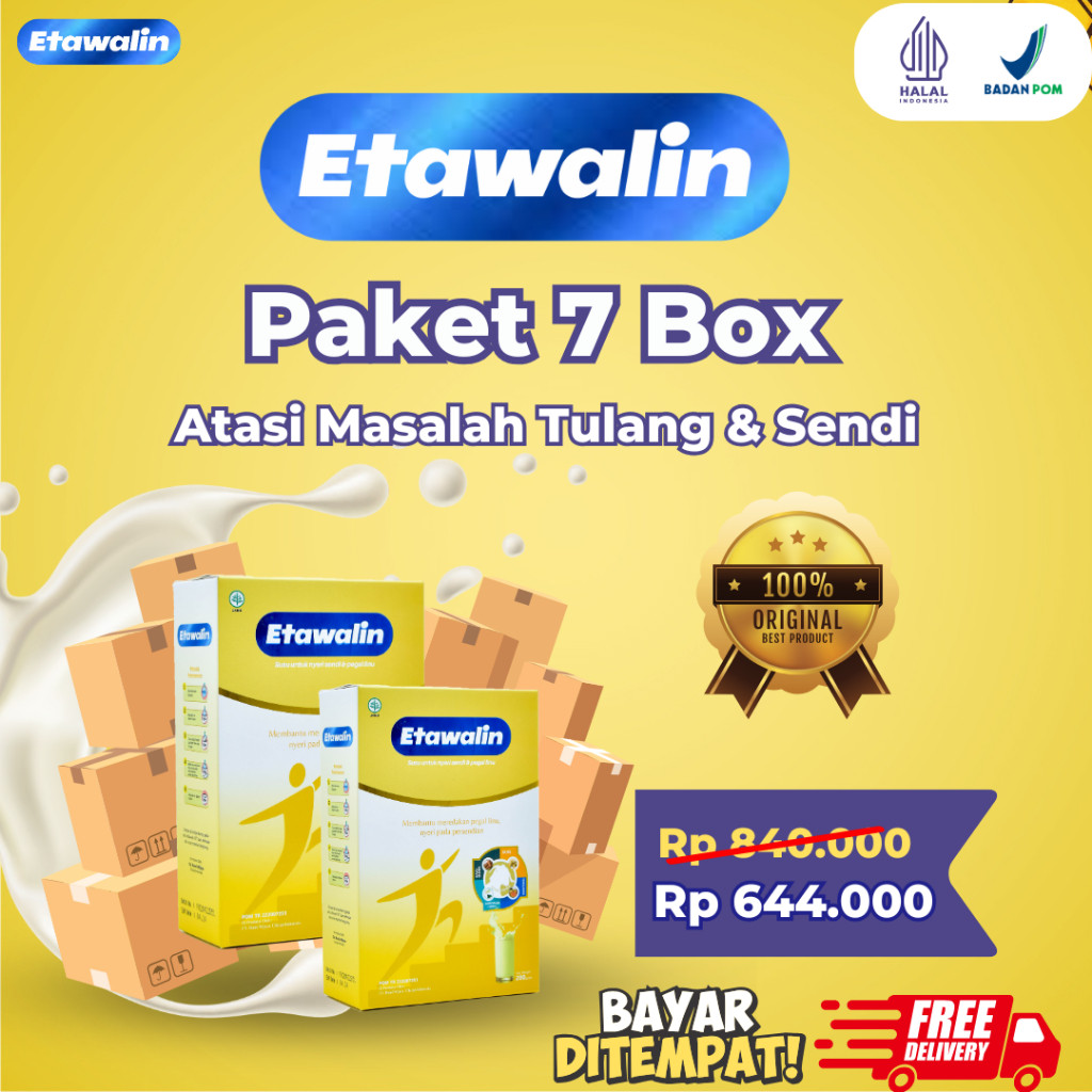 

PAKET HEMAT!! Etawalin Susu Etawa Herbal Nyeri Sendi Ori 7 Box