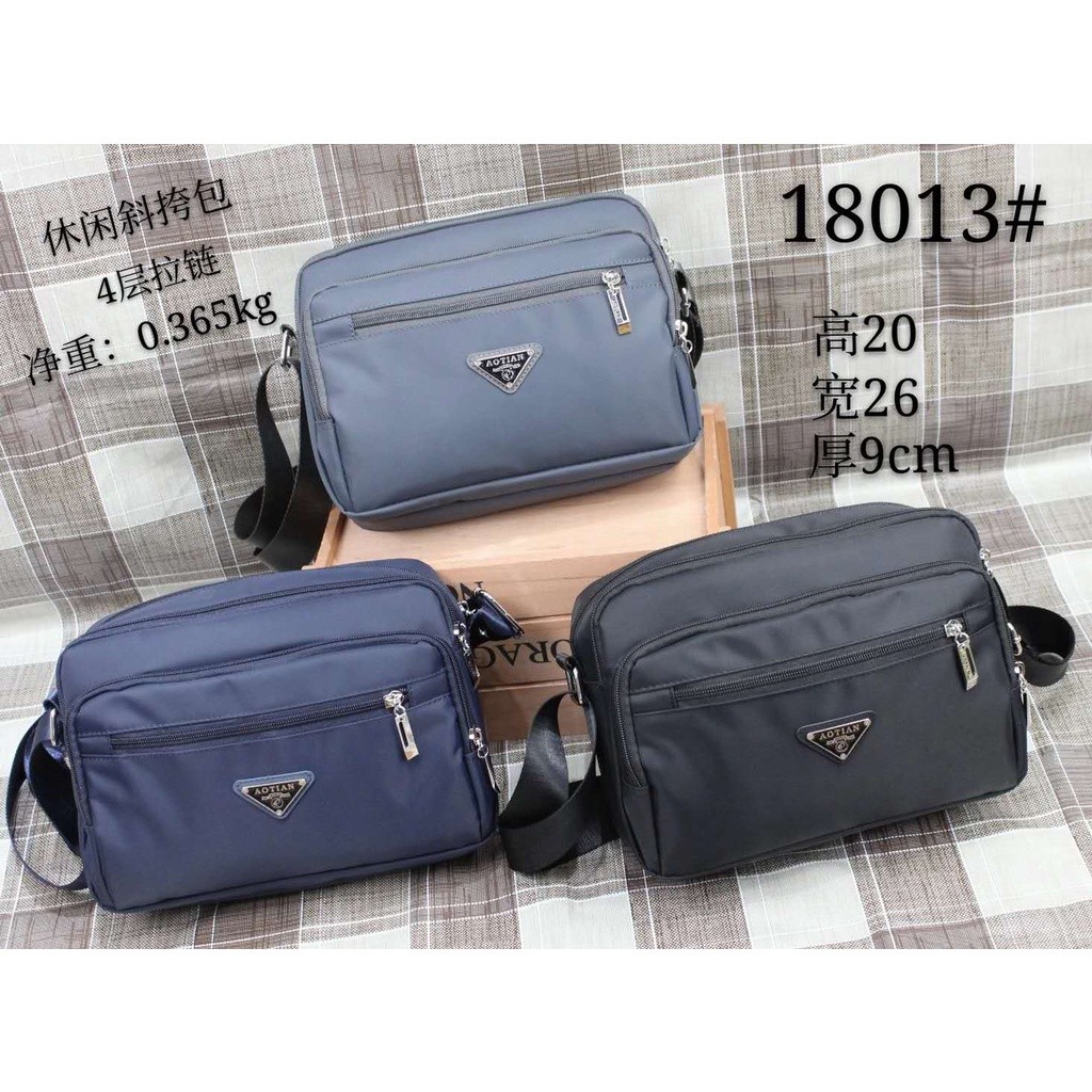 LUCKYMALL Tas Wanita Pria Import Jinjing Selempang AOTIAN AT18013 18013 Parasut Kualitas Super High 