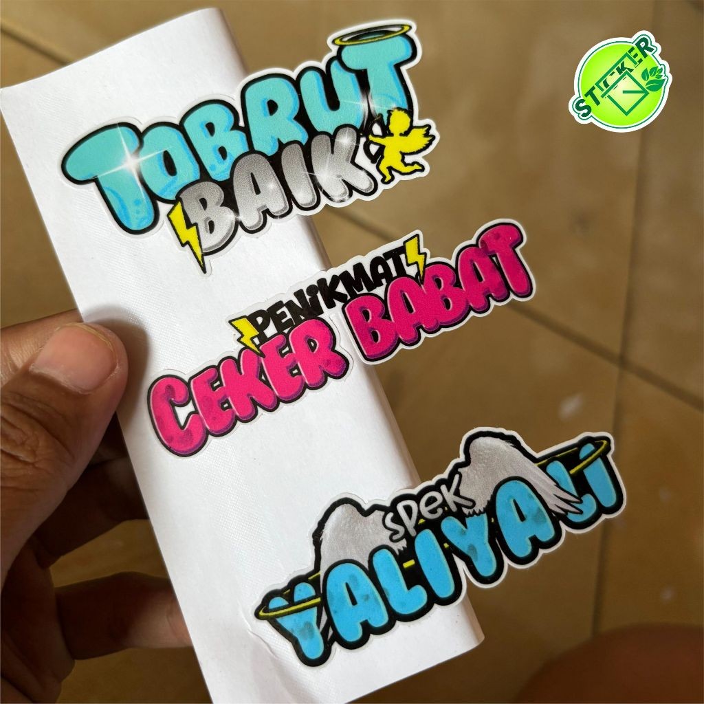 

STIKER PACK ISI 3 TOBRUT BAIK SPEK YALI YALI TINGGAL TEMPEL
