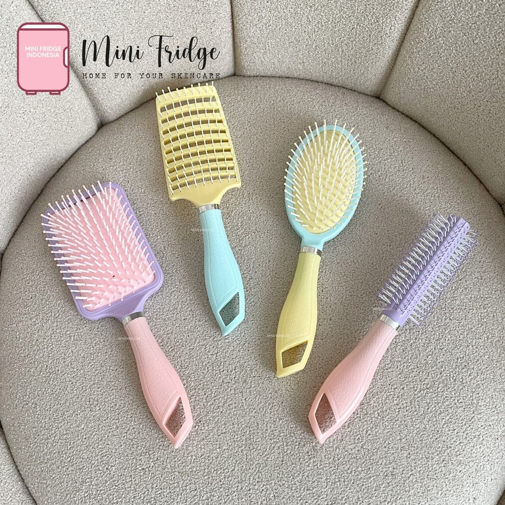 LEIA KEIO Sisir Rambut  Anti Kusut Besar Kotak Anti Nyangkut Detangling Brush Anti-Frizzy Wanita Pij