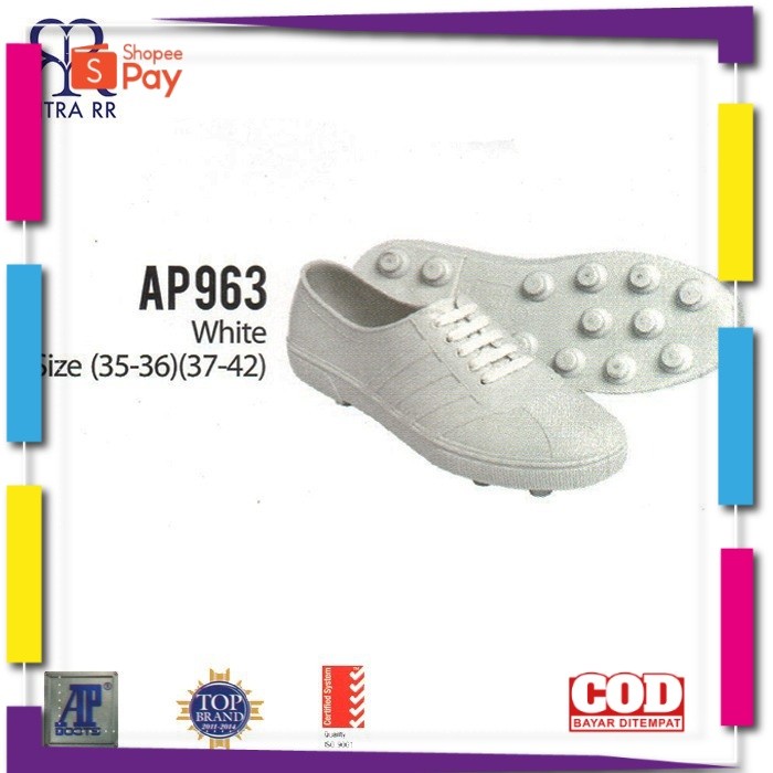 [PREMIUM ORIGINAL] Sepatu Karet AP Boots 963 - AP PUL BOLA 963 Putih 963 Cream AP Boot Sepatu Petani