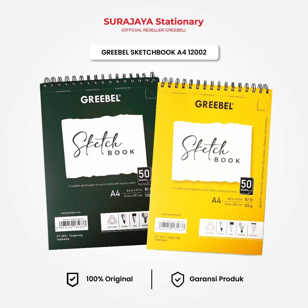 

Sketchbook Greebel A4 12002 50 Lembar / Buku Gambar A4 / Sketch Book