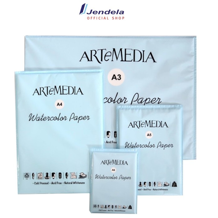 

Watercolor Paper Artemedia A5 Kertas Cat Air isi 12 Lembar 200 gsm