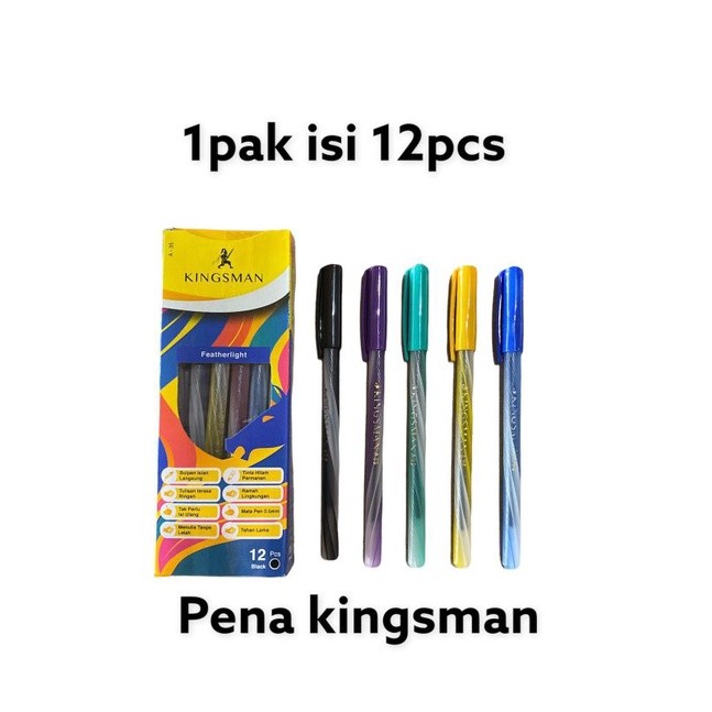 

bisa COD / ojek / instan pekanbaru / pena kingsman isi 12pcs