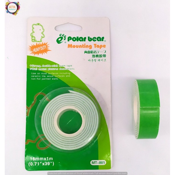 

Mounting Tape Polar Bear MT800C 18 MM x 1 M Eceran