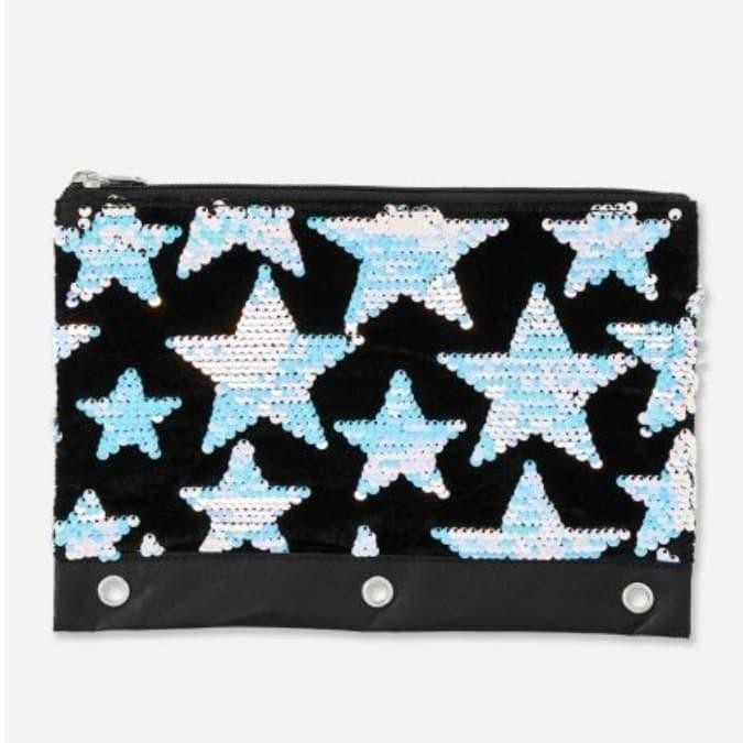 

READY Tempat pensil Pencil Case Justice ORIginal Star Velvet Flip Sequin