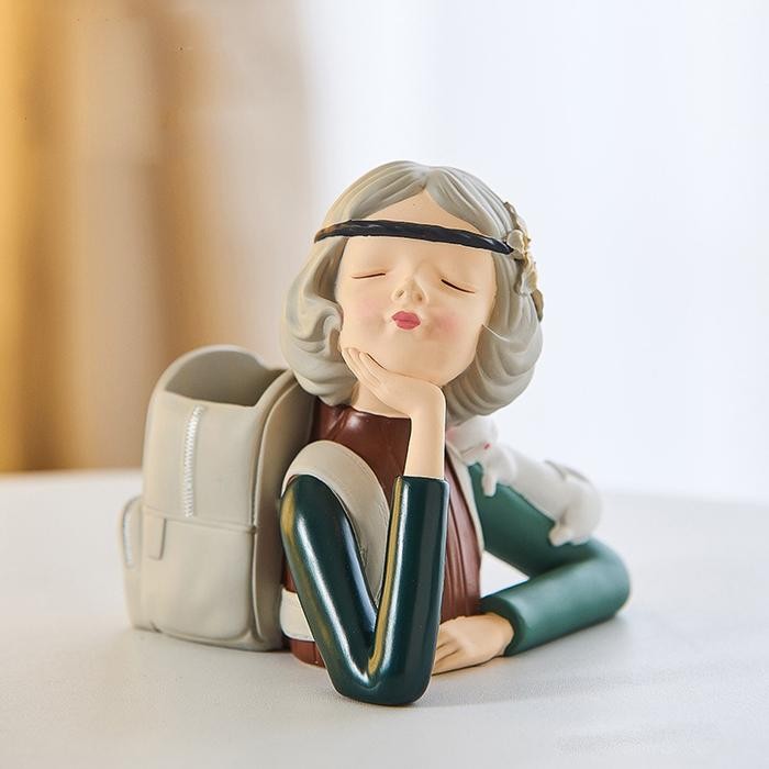 

AHHA Lessie Pen Holder / Tempat Kotak Pensil Pulpen Alat Tulis Nordic Lucu - Green Shirt