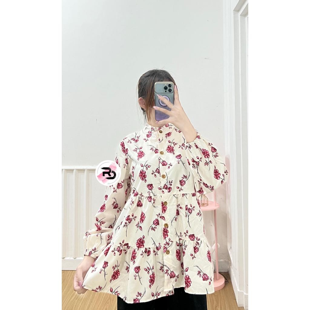 Blouse Mirsany Shakila Oversize Bunga-Bunga Twiscone