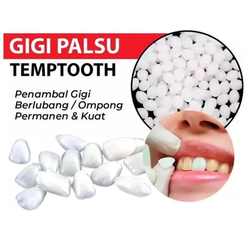 Gigi Palsu TEMPTOOTH Penambal Gigi Berlubang Ompong Permanent & Kuat - Instan Veneer Pemutih Gigi Pa