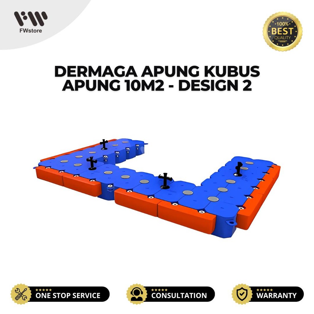 Dermaga Apung Kubus Apung 10 m2 - Design 2