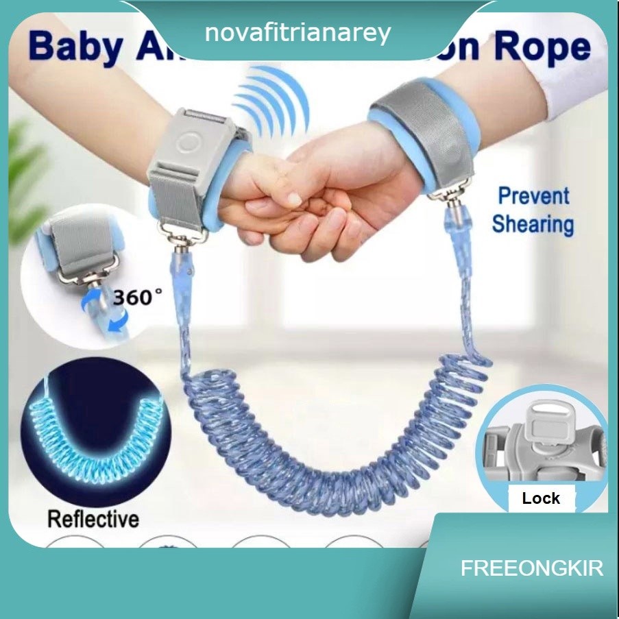 Tali Keselamatan Tangan Balita Babyplay Harness Anti Lost Wrist Link Kids 2.5 M