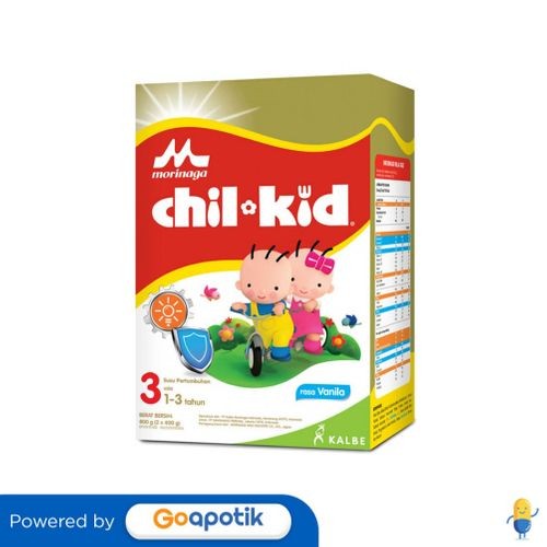 

Morinaga Chil Kid Gold 3 Susu Pertumbuhan Rasa Vanila 400 Gram Dus