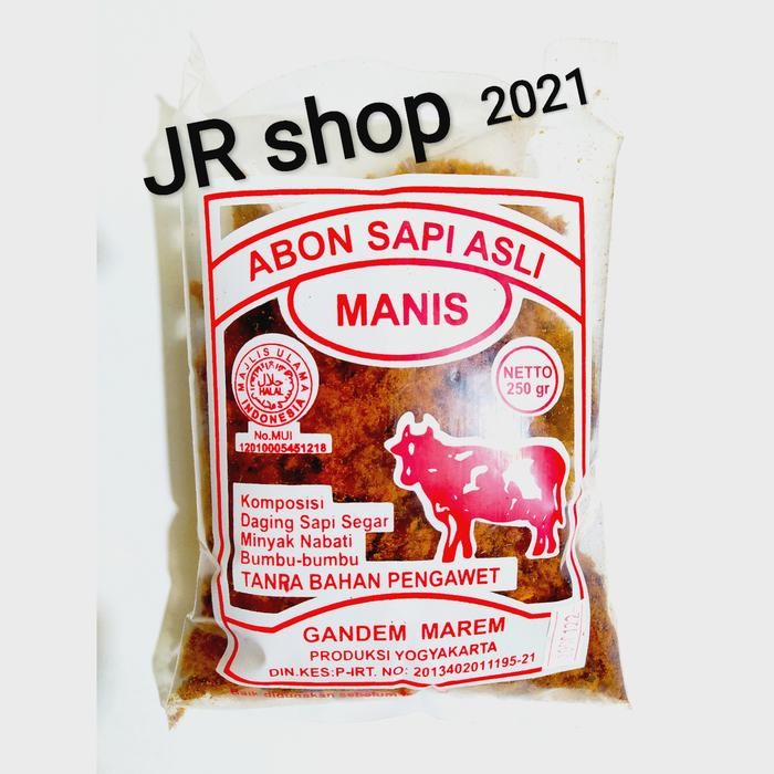

ABON SAPI ASLI MANIS GANDEM MAREM TANPA MSG TANPA PENGAWET 250 GR [terlaris]