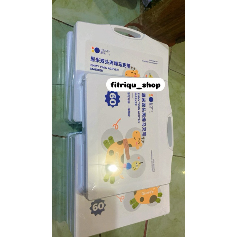 

Set Spidol Acrylic Marker ENMY TWIN Isi 60 Warna Lengkap Baru Bersegel Original