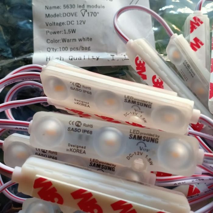 led module Samsung 3 led warm white mata besar 12V