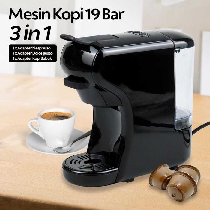 Mesin Kopi 3in1 Capsule Espresso Nespresso Dolce Gusto Coffe Maker Pro - Hibrew 3in1 New Promo
