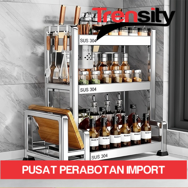 Rak Dapur Stainless Rak Bumbu Dapur Rak Bumbu Stainless Steel Rak Bumbu Dapur Estetik Tempat Bumbu D