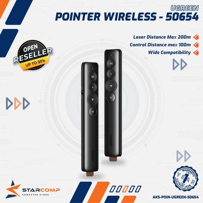 

UGREEN 50654 Laser Pointer Remote Controller Presenter Wireless 2.4ghz USB