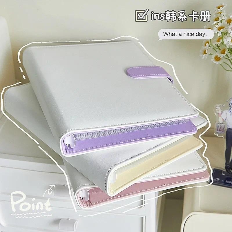A5 Photo Card Binder Cards Collect Book Kpop Card Binder Album Binder Photocard Holder Button Photo 